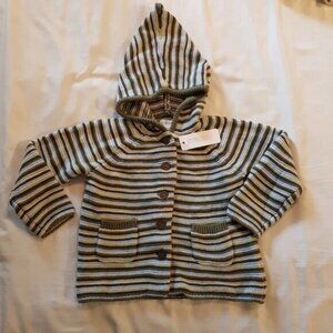 Gymboree boys 18-24 months knit hooded sweater, super soft NWT
